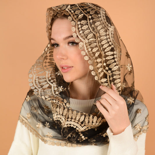 INFINITY GOLD MANTILLA - MariaVeils