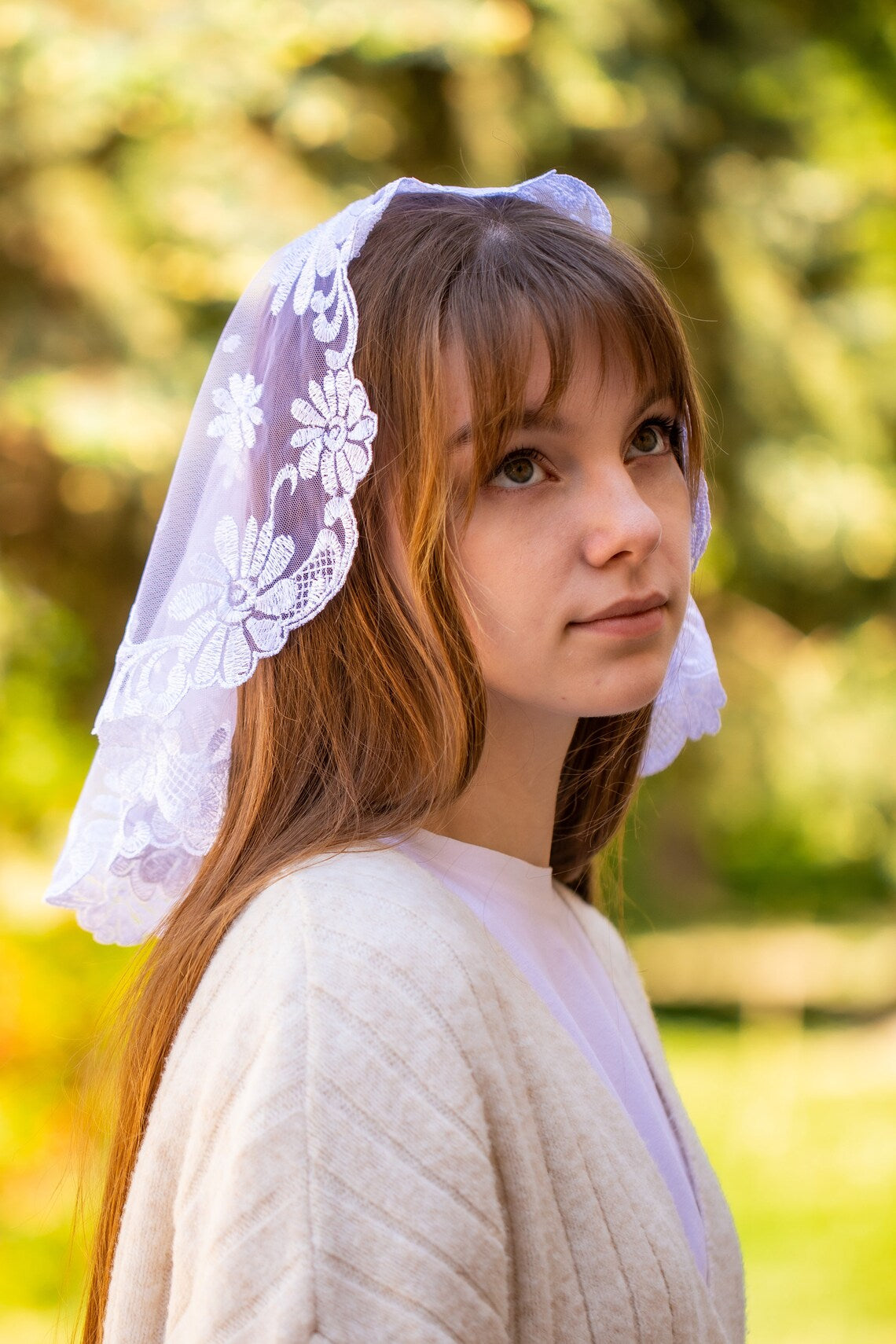 NEW!! Short floral veil - MariaVeils