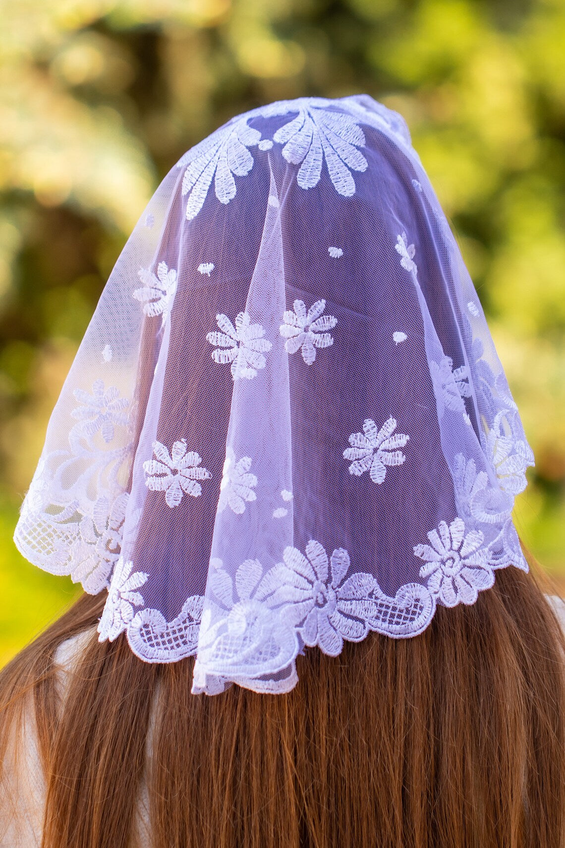 NEW!! Short floral veil - MariaVeils