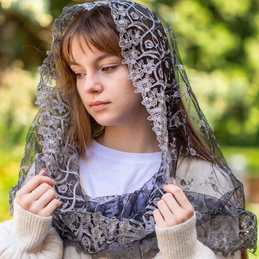 GREY & BLACK INFINITY VEIL - MariaVeils