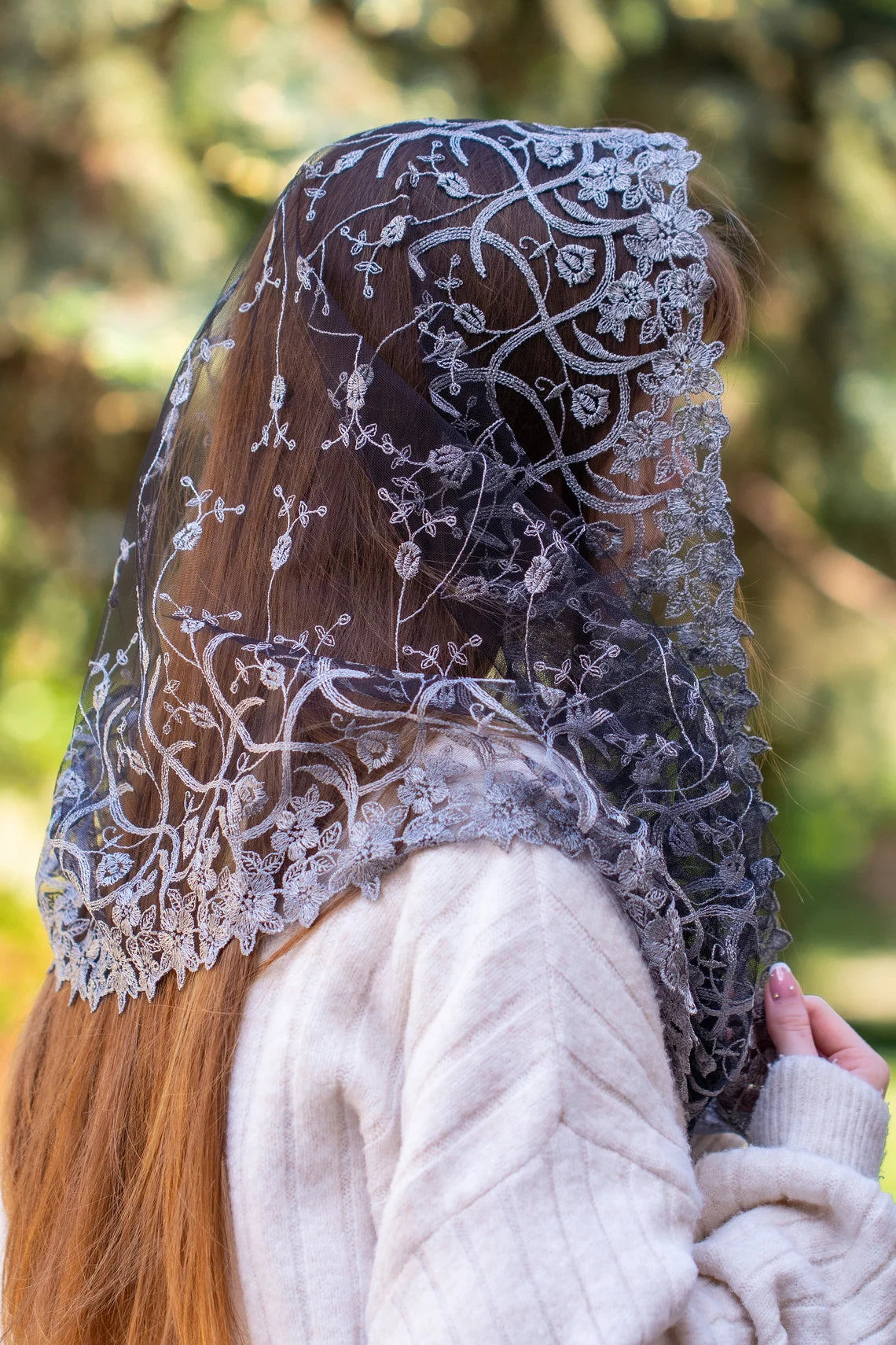 GREY & BLACK INFINITY VEIL - MariaVeils