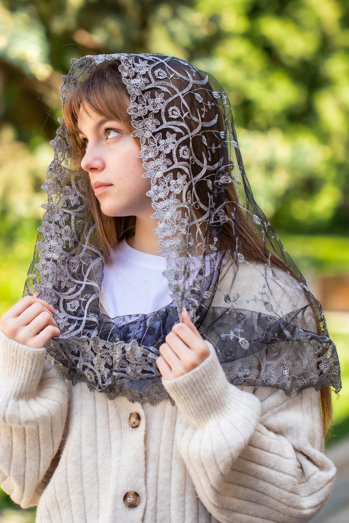GREY & BLACK INFINITY VEIL - MariaVeils
