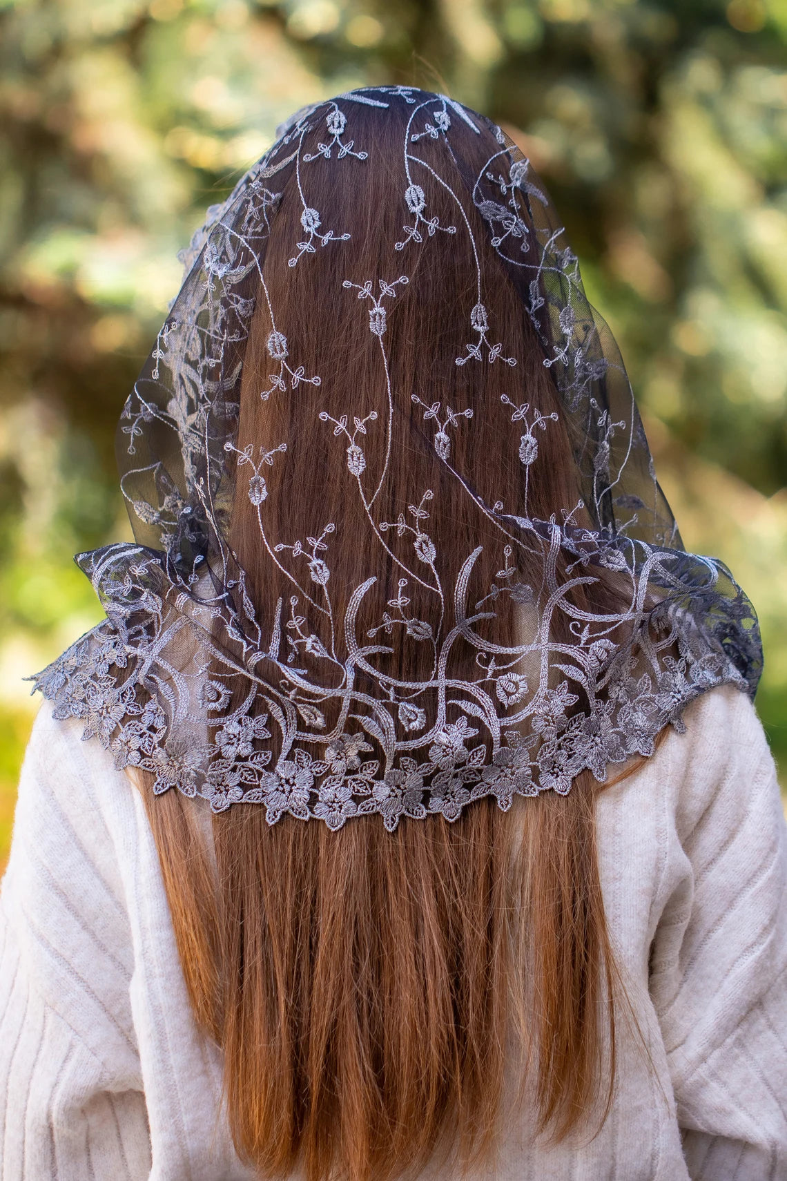 GREY & BLACK INFINITY VEIL - MariaVeils